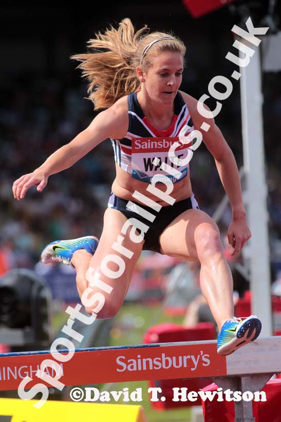 Lennie Waite (GB) 3000 metres steeplechase at the IAAF Diamond League, Birmingham.